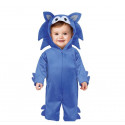 COSTUME HEDGEDOG SONICO 12/18 MESI VESTITO CARNEVALE RICCIO BLU COMPLETO TUTONE CON CAPPUCCIO ANIMALI NO ACCESSORI
