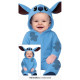COSTUME BLU ALIEN 18/24 MESI VESTITO CARNEVALE TUTONE CON CAPPUCCIO PER TRAVESTIMENTI A TEMA STITCH NO ORIGINAL NO ACCES