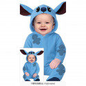 COSTUME BLU ALIEN 18/24 MESI VESTITO CARNEVALE TUTONE CON CAPPUCCIO PER TRAVESTIMENTI A TEMA STITCH NO ORIGINAL NO ACCES