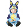 COSTUME COLOR DOG 2/3 ANNI VESTITO CARNEVALE CAGNOLINO COMPLETO TUTONE CON CAPPUCCIO A TEMA ANIMALI NO ACCESSORI