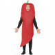 COSTUME DA PEPERONCINO ROSSO MISTER CHILI TUNICA ROSSA TG.L52/54PER TRAVESTIMENTI A TEMA PEPERONCINI TUNICA NO ACCESSORI