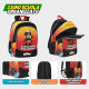 ZAINO ORGANIZZATO 3 ZIP SKIFIDOL ITALIAN BRAINROT CAPUCHINO ASSASSINO SCUOLA TEMPO LIBERO 44X33X22CM PANINI SCUOLA ITALY