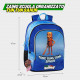 ZAINO ORGANIZZATO 3ZIP SKIFIDOL ITALIAN BRAINROT TUNG TUNG TUNG SAHUR SCUOLA TEMPO LIBERO 44X33X22CM PANINI SCUOLA ITALY