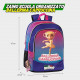 ZAINO ORGANIZZATO 3ZIP SKIFIDOL ITALIAN BRAINROT BALLERINA CAPPUCCINA SCUOLA TEMPO LIBERO 44X33X22CM PANINI SCUOLA ITALY