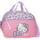 BORSA DA VIAGGIO E DA PALESTRA HELLO KITTY MY FAVOURITE BOW 40X28X22CM ROSA BIANCO E LILLA JOUMMA BAGS OFFICIAL PRODUCT