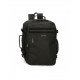 ZAINO BORSA DA VIAGGIO E DA LAVORO 2 CERNIERE MOVOM FOSTER NERO 30X44X18CM MULTITASCHE CON FASCIA AGGANCIO TROLLEY