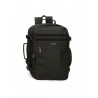 ZAINO BORSA DA VIAGGIO E DA LAVORO 2 CERNIERE MOVOM FOSTER NERO 30X44X18CM MULTITASCHE CON FASCIA AGGANCIO TROLLEY
