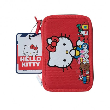 ASTUCCIO 3 ZIP A LIBRO HELLO KITTY CORREDO SCUOLA COMPLETO CONTIENE 45PZ ACCESSORI SCUOLA DA PANINI SCUOLA ITALY