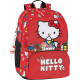 ZAINO SCUOLA ORGANIZZATO HELLO KITTY LEIS ROSSO 2 ZIP 2 SCOMPARTI 31LITRI 32X43X22CM GADGET OMAGGIO PANINI SCUOLA ITALY