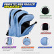 ZAINO SCUOLA ORGANIZZATO COMIX LUREX AZZURRO GLITTER 32X43X23CM 31L 3 ZIP 2 TASCHE CON ZIP PANINI SCUOLA ITALY
