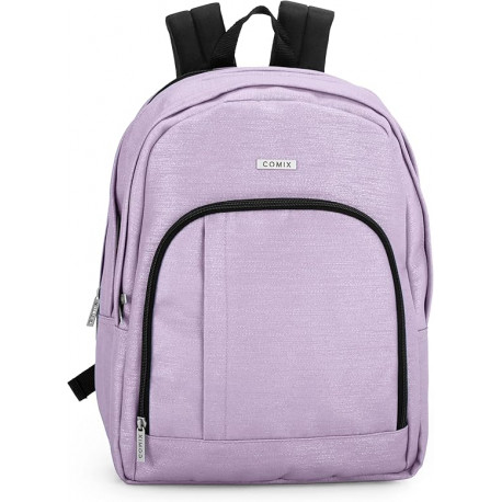ZAINO SCUOLA ORGANIZZATO COMIX LUREX LILLA GLITTER 32X43X23CM 31L 3 ZIP 2 TASCHE CON ZIP PANINI SCUOLA ITALY