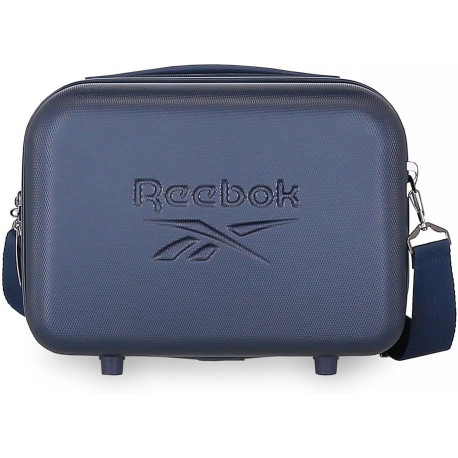 BEAUTY DA VIAGGIO ABS RIGIDO REEBOK FRANKLIN BLU 29X21X15CM CON FASCIA ELASTICA PER AGGANCIO AL TROLLEY OFFICIAL PRODUCT