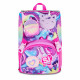SEVEN JUNIOR ZAINO SCUOLA SDOPPIABILE BIG SJ GANG UNICORN SOFT POUCH GIRL 27X40X22CM 24LT TASCA PORTABORRACCIA LATERALE