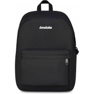 ZAINO SCUOLA INVICTA NERO CARLSON PLAIN GRS BACKPACK 42X30X18CM 1ZIP MONOSCOMPARTO TASCA PC GARANZIA 4 ANNI SEVEN ITALY