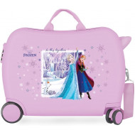 TROLLEY DA VIAGGIO CAVALCABILE ABS 4 RUOTE FROZEN THIS TOGETHER 50X38X20CM LILLA CON TRACOLLA VALIGIA DA CABINA