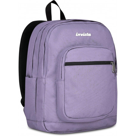 ZAINO SCUOLA SEVEN SHINE GRS DOPPIO SCOMPARTO LILLA CON BRILLANTINI 32X43X25CM 34L TASCHE PC E BORRACCIA SEVEN ITALY
