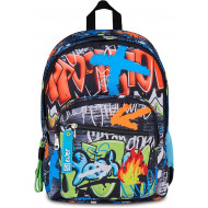 SJ SEVEN JUNIOR ZAINO SCUOLA DOPPIO SCOMPARTO SJ GANG SJ EVER HIGH FLAMES BOY 30X42X23CM TASCA PORTA BORRACCIA
