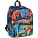 SJ SEVEN JUNIOR ZAINO SCUOLA DOPPIO SCOMPARTO SJ GANG SJ EVER HIGH FLAMES BOY 30X42X23CM TASCA PORTA BORRACCIA