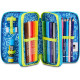 SJ SEVEN JUNIOR ASTUCCIO SCUOLA 3 ZIP A LIBRO SJ GANG GLOWGAME BOY 45PZ.PENNA CANCELLABILE FRIXION+COLORI+ACCESSORI