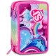 SJ SEVEN JUNIOR ASTUCCIO SCUOLA 3 ZIP A LIBRO SJ GANG SOFT POUCH GIRL 45PZ.PENNA CANCELLABILE FRIXION+COLORI+ACCESSORI