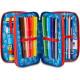 SJ SEVEN JUNIOR ASTUCCIO SCUOLA 3ZIP A LIBRO SJ GANG EVER FLUID GAME BOY45PZ.2PENNE CANCELLABILI SPINNY+COLORI+ACCESSORI