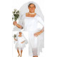 COSTUME CARNEVALE DA SPOSA UOMO ABITO TG M 48/50 SPOSO VESTITO COMPLETO DI VELO BIANCO DA CERIMONIA NO ACCESSORI