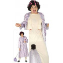 COSTUME DA NONNA TG L 46/48 ARTICOLO SCHERZOSO SEXY ABITO CON TUTA INTERNA PER TRAVESTIMENTI DI CARNEVALE NO ACCESSORI