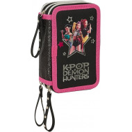 K-POP ASTUCCIO SCUOLA 3 ZIP A LIBRO DEMON HUNTERS ENERGY COMPLETO DI 37 PZ ACCESSORI SCUOLA NETFLIX OFFICIAL PRODUCT