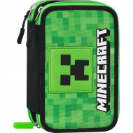 ASTUCCIO SCUOLA 3 ZIP A LIBRO MINECRAFT PIXEL INTERNO 45 PZ.MATITE PENNARELLI E ACCESSORI SCUOLA PANINI EDITORE ITALY
