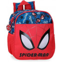 ZAINO ASILO SPIDER MAN AUTHENTIC MARVEL 21X25X10CM BLU/ROSSO 1 ZIP 2 TASCHE PORTABOTTIGLIE ZAINETTO UOMO RAGNO