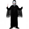 COSTUME FANTASMA ASSASSINO NERO 10/12 ANNI 151CM TUNICA E MASCHERA HORROR TRAVESTIMENTI HALLOWEEN CARNEVALE NO ACCESSORI