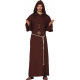 COSTUME DA FRATE VESTITO TG S COMPLETO TUNICA CON CAPUCCIO MANTELLO E CINTURA PER TRAVESTIMENTI DI CARNEVALE NO ACCESSOR