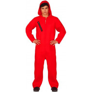 VESTITO RAPINATORE DI BANCA LA CASA DI CARTA TG.XXL COSTUME CARNEVALE HALLOWEEN ROSSO TUTONE CASA DE PAPEL NO ACCESSORI