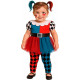 COSTUME LIL COLORFULL HARLEYQUINN 18/24MESI ABITO PANTALONI CINTURA PER TRAVESTIMENTI A TEMA THE JOKER BATMAN NOACCESSOR