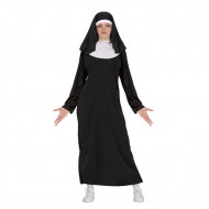 COSTUME DA SUORA 7/9 ANNI VESTITO MONACA COMPLETO DI CUFFIA PER TRAVESTIMENTI DI CARNEVALE A TEMA RELIGIOSO NO ACCESSORI