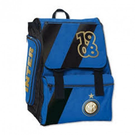 ZAINO SCUOLA ESTENSIBILE FC INTERNAZIONALE 42X30X20CM.CON PORTAFOGLI IN OMAGGIO PRODOTTO UFFICIALE GUT ITALY