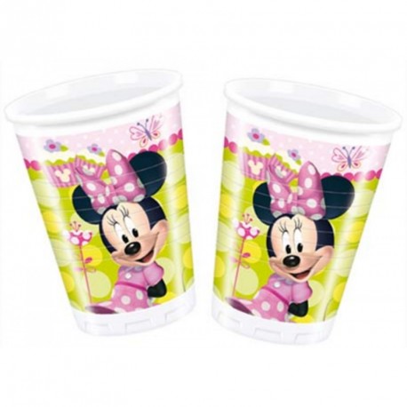 CONFEZIONE 8 BICCHIERI PLASTICA 200ML. MINNIE DISNEY