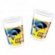 CONFEZIONE 8 BICCHIERI PLASTICA 200ML.BATMAN SUPERHER WB.