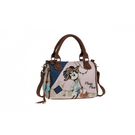 BORSA BAULETTO MINNIE PAMELA CREMA/YEANS