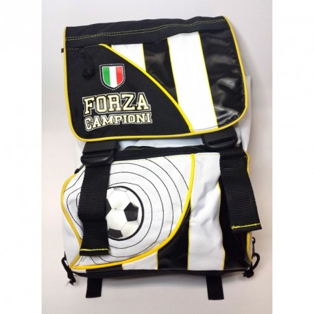 ZAINO ESTENSIBILE BIANCONERI FORZA CAMPIONI 42X30CM