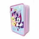 ASTUCCIO 3 CERNIERE MY LITTLE PONY COMPLETO DI COLORI E CANCELLERIA