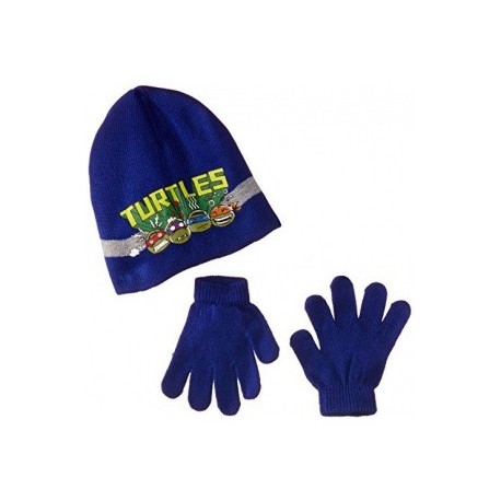 SET CAPPELLO+GUANTI TARTARUGHE NINJA TAGLIA: UNICA BLU