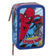 ASTUCCIO SCUOLA ORGANIZZATO COMPLETO 3 CERNIERE SPIDERMAN MARVEL ORIGINAL COLORI FILA/GIOTTO.PANINI SCUOLA ITALY