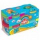 POKER DIDÒ 4 BARATTOLI DA 100GR COLORI: CELESTE-ROSA-VERDE-GIALLO PASTA MODELLABILE