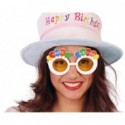 OCCHIALINI PER FESTA COMPLEANNO COLORE BIANCO HAPPY BIRTHAY IN PLASTICA.UV 400 PROTECCION