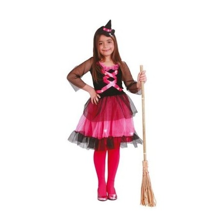 VESTITO CARNEVALE STREGA BAMBINA 10/12 ANNI HALLOWEEN COMPLETO DI 2 PEZZI