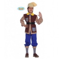 VESTITO CARNEVALE BIMBO 4/6 ANNI 100% POLIESTERE ENANITO NANO