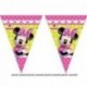 MINNIE DISNEY PARTY.FESTONE BANDIERINE IN PLASTICA 20X30CM.CADAUNA LUNGHEZZA 230CM.