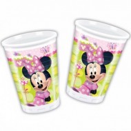 BLISTER 8 BICCHIERI PARTY IN PLASTICA. MINNIE DISNEY ORIGINAL 200 ML.PER FESTE