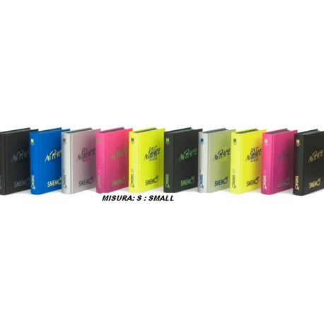 AGENDA SMEMO 16 MESI 10X13,6CM.IN 5 COLORI.ARGENTO/NERO/BLU/GIALLO FLUO/FUCSIA.PRODOTTO ORIGINALE GUT ITALY